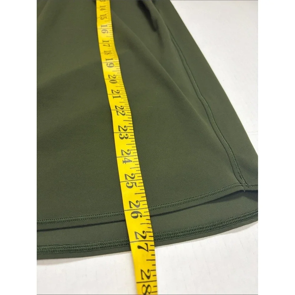 Athleta Transcend Midi Skirt Olive Green Ruched Stretch XXS